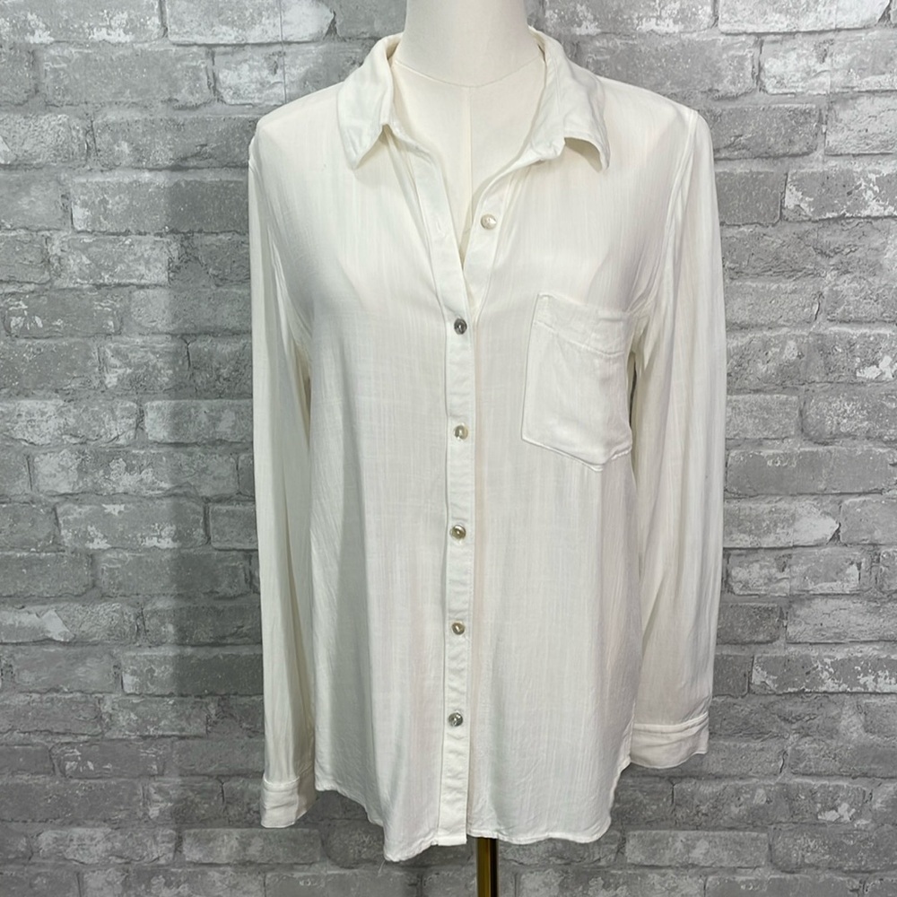 Rielle White Button Down Shirt